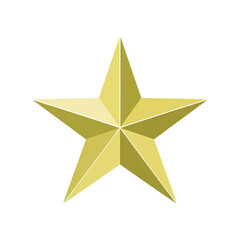 Obraz premium Golden Star on transparent background. 