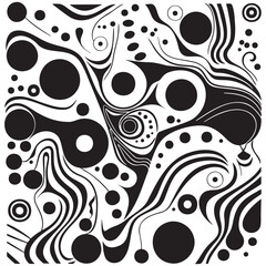 abstract creative background. Black isolated drops on a white background.