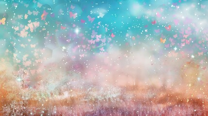 Fototapeta premium Glitter fairy texture overlay fantasy background