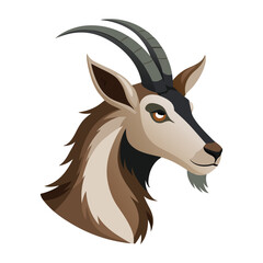 goat head vector illustration