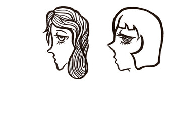 横顔（顔のみ）