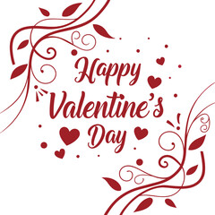 Happy Valentine's Day Typography Design