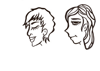 横顔（顔のみ）