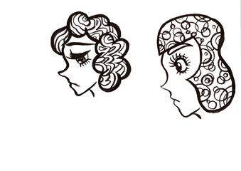 横顔（顔のみ）