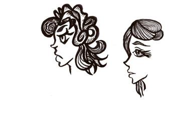 横顔（顔のみ）