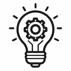 light bulb with gears