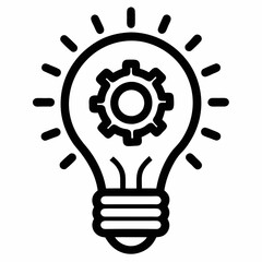 light bulb with gears