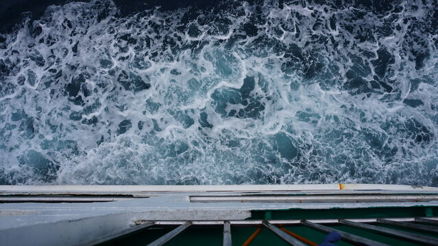waves from a boat