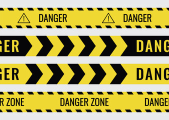 Danger zone digital tape design. Seamless barrier. Perfect for themed parties, crafts, and digital projects