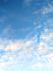 White Fluffy Clouds in a Blue Sky Skyscape