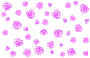 Stylized rose watercolor painting illustration wallpaper background cute