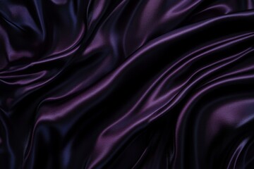 Obraz premium Dark purple silk fabric with elegant folds and soft sheen.