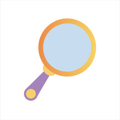 Minimalistic Hand Mirror Icon on White Background