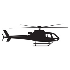 Helicopter silhouette vector icon illustration