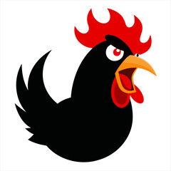 angry chicken illustration