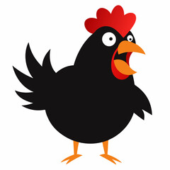 angry chicken illustration