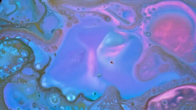 Abstract colorful liquid background with bubbles