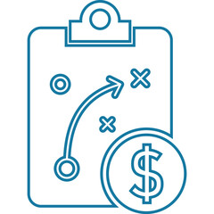 Budget plan, business strategic goals, financial management icon