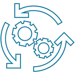 Automated earnings, automated income, cash flow icon