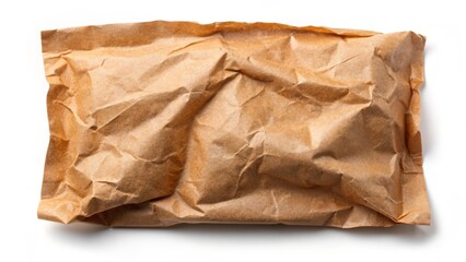 Brown Paper Sachet Mockup, Isolated White Background, Packaging Design, Product Photography