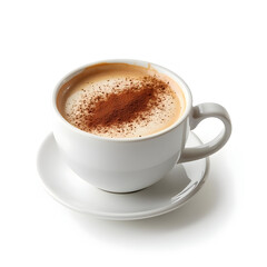 coffee is placed on a white backgroundrealistic