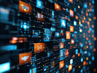 Fototapeta premium Multimedia Streaming Wall