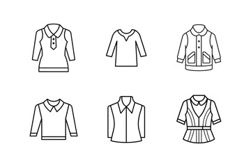 apparel icon line art vector illustration
