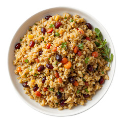 Delicious and Healthy Rice Dish with Kidney Beans and Peas