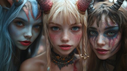 Fantasy Demonic Trio Portrait