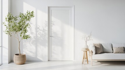 Simple and Elegant White Door in Modern Interior
