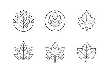 autumn line art vector illustration