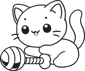 cat with a ball