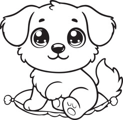 cartoon dog coloring page