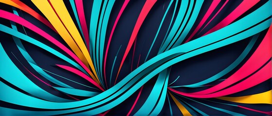Abstract background with vibrant colorful lines