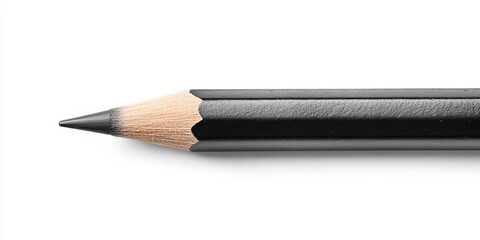 Graphite pencil showcasing punctuation symbols hatching and sketching techniques, isolated on a white background for a clear top view display of artistic potential with graphite pencil.