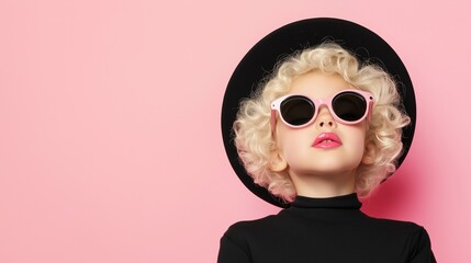 Little girl dressed like Madonna from 80s