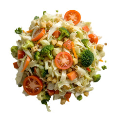 Yummy noodle salad with nsesame isolated