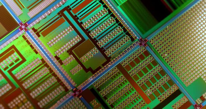 Silicon semiconductor wafer close-up. In electronics, a wafer also called a slice or substrate is a thin slice of semiconductor, a crystalline silicon, used for the fabrication of integrated circuits