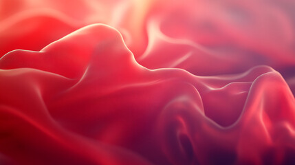 Obraz premium Soft red fabric gently waves in light, creating a warm and inviting texture in an artistic display
