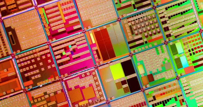 Silicon semiconductor wafer close-up. In electronics, a wafer also called a slice or substrate is a thin slice of semiconductor, a crystalline silicon, used for the fabrication of integrated circuits