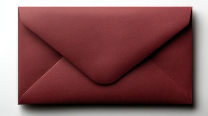 A deep red envelope with clean lines and a matte texture is framed against a plain white background, highlighting simplicity, authenticity, and timeless style.
