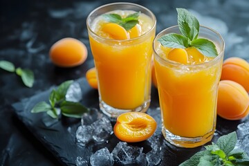 Apricot juice is nutritious and good for health, it can cool the throat and quench thirst