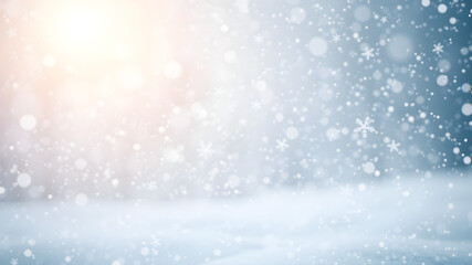 Fototapeta premium Winter Wonderland Background with Snowflakes