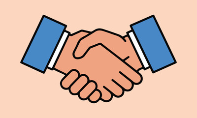 Business people hand shake for business deal, partnership of bonding in business, Shaking hand icon in dealing business of organization partnership.