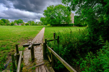 Fototapeta premium All Saints Church, Alton Prior, Vale of Pewsey