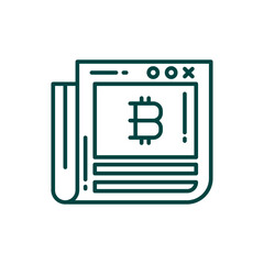 Crypto News Icon. Latest Cryptocurrency Updates and Information