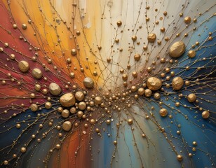 textura en un tono c&aacute;lido y terroso que recuerde al estilo sudamericano. Incorpora piedras doradas y l&iacute;neas intrincadas