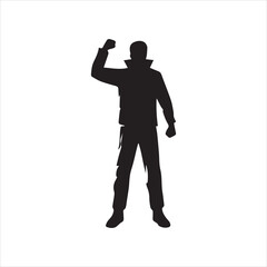 silhouette of a person with a gun