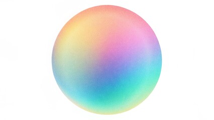 Abstract pastel neon holographic blurred grainy circle gradient on white background texture. Colorful digital grain soft noise effect pattern. Lo-fi multicolor vintage retro design template copy space