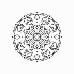 floral mandala art design